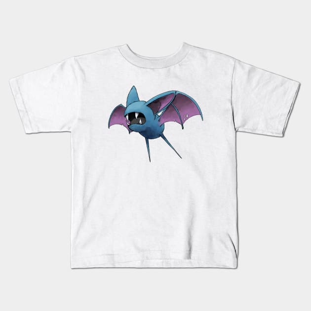 Exhausted Zúbát Kids T-Shirt by LonelyWinters